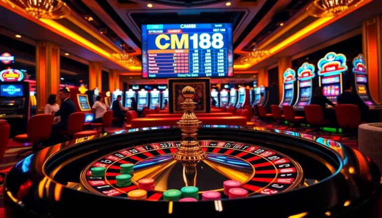 Engage with CM88's immersive casino experience at a vibrant roulette table.