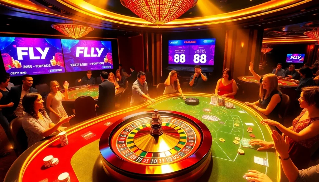 Experience the excitement of FLY 88 casino gaming with vibrant tables and thrilling promotions.