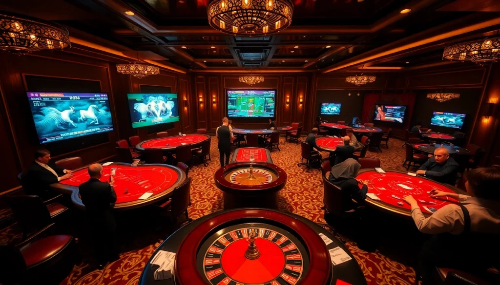 Experience the excitement of nhà cái SV388 with thrilling gambling activities in a luxurious casino setting.