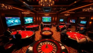 Experience the excitement of nhà cái SV388 with thrilling gambling activities in a luxurious casino setting.