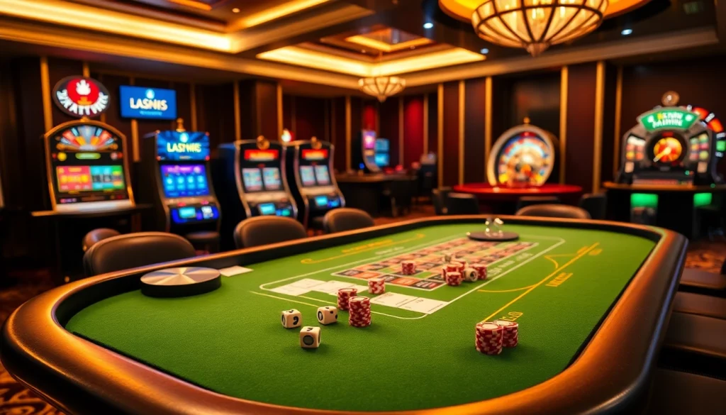 Engaging Tài Xỉu MD5 gameplay scene with vibrant dice and casino elements.