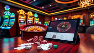 Experience the thrill of 39bet with vibrant casino visuals and engaging online gaming elements.
