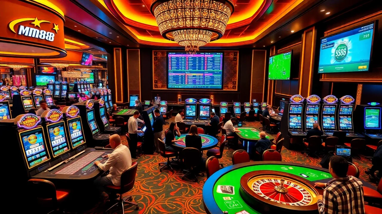 Experience the thrill of MM88 with vibrant casino games featuring slots and roulette.