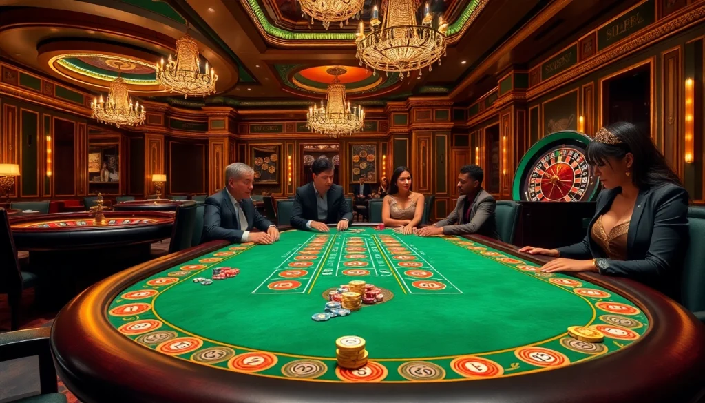 High-stakes poker at the luxurious SX88 gaming table in an upscale casino