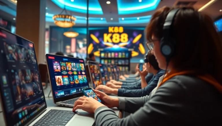 Engaging digital gaming interface of k88win showcasing various casino games.