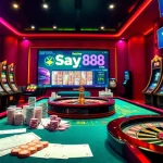 Players enjoying betting excitement at say88's luxurious online casino.