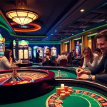 Exciting gameplay at Luckywin login, featuring vibrant casino elements like slots and a roulette wheel.