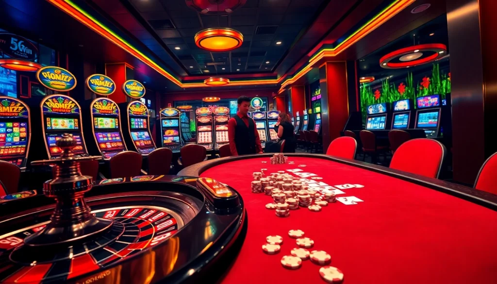 Experience the thrill of gambling with Nhà Cái 56WIN at an elegant casino table.