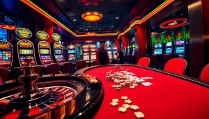 Experience the thrill of gambling with Nhà Cái 56WIN at an elegant casino table.
