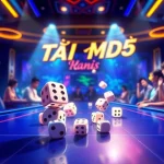Exciting gameplay of Tài Xỉu MD5, showcasing dynamic digital dice and the transparency of https://taixiumd5.world in a vibrant casino setting.