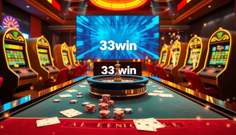 Experience thrilling gameplay with 33win at a luxurious casino table packed with excitement.