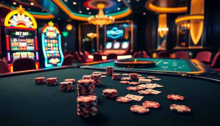 Experience the vibrant action at i9bet2h club with players engaged in thrilling table games.