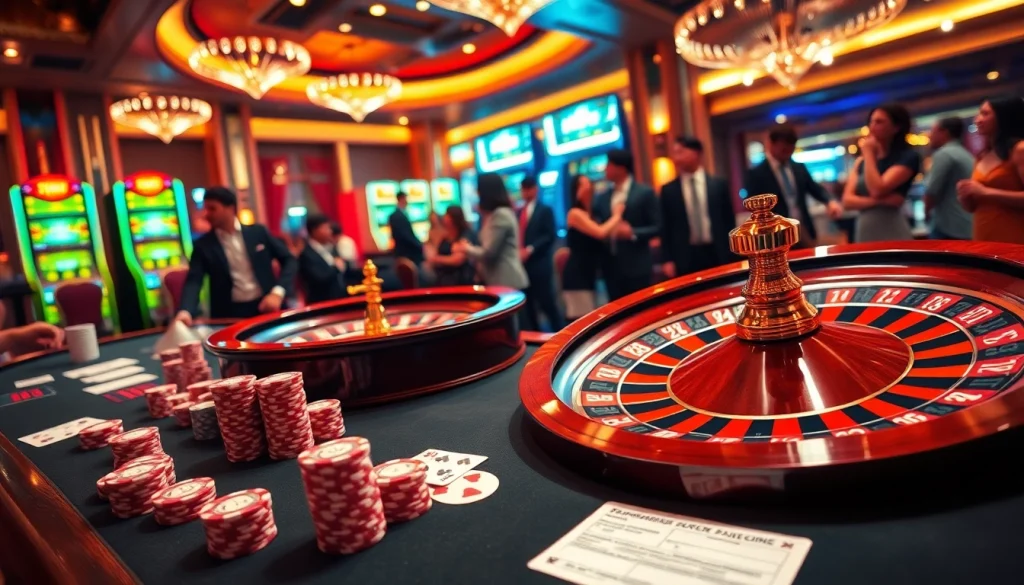 Experience the thrilling atmosphere of game tg88 at an upscale casino with lively poker action.