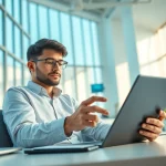 K88 tablet being used in a modern office for enhanced productivity and digital innovation.