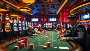 Bet on excitement at Hi88 Casino with vibrant poker games and colorful slots.