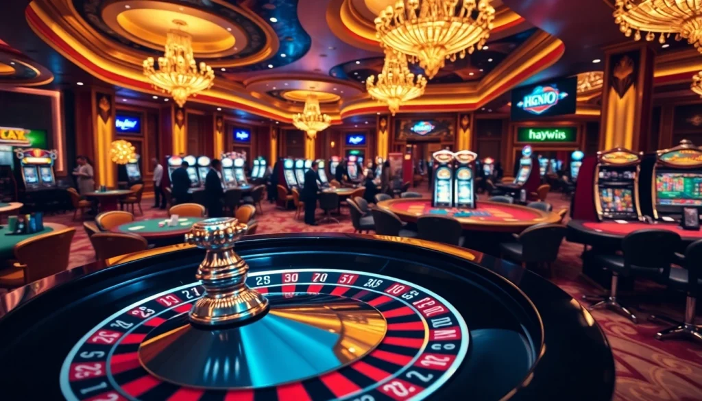Experience the excitement of haywin gaming with luxurious casino ambiance and thrilling action.