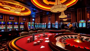 Experience thrilling gameplay at vip66.com featuring poker tables, roulette wheels, and vibrant slot machines.