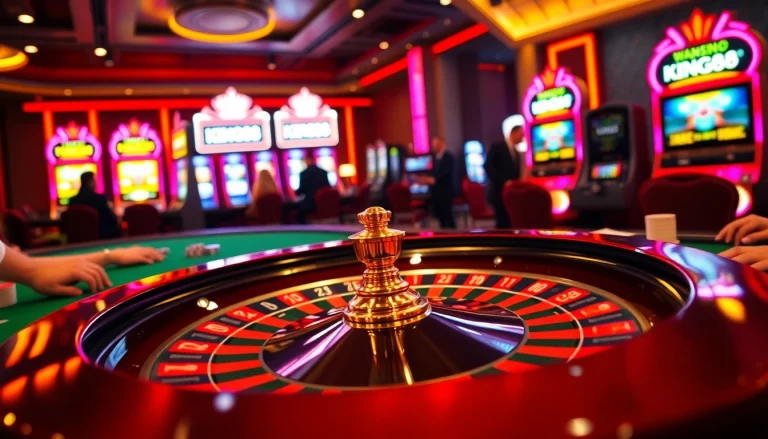 Engaging scene of players at a casino table featuring KING88 offerings.