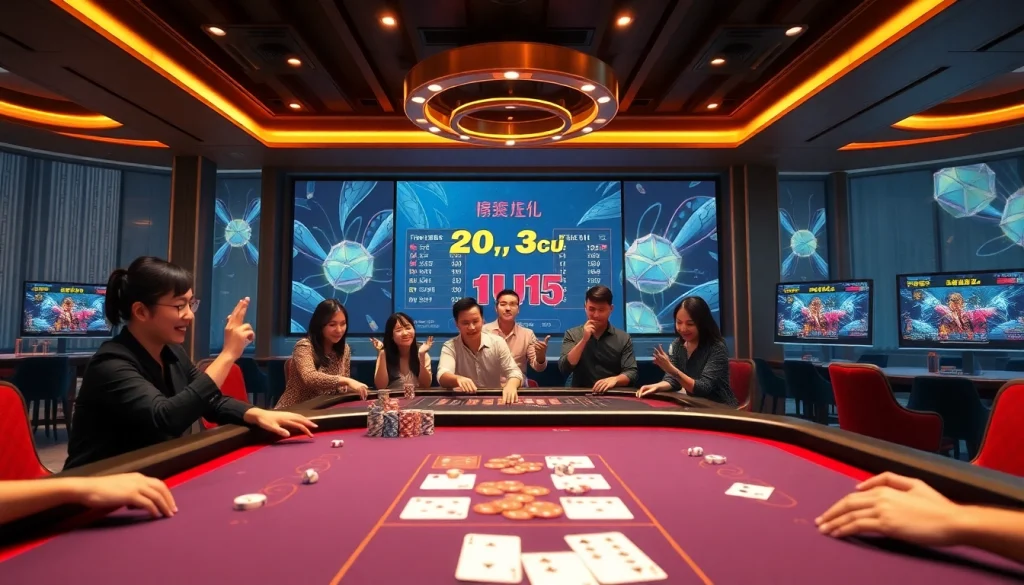 Experience the thrill of Tài Xỉu MD5 at an upscale casino gaming table.