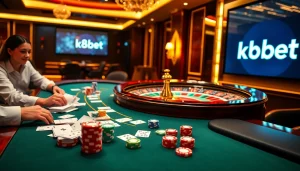 Experience the thrill of k8bet at a luxurious casino table with professional dealers.