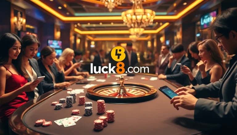 Experience the thrill of gambling at luck8 com with an engaging casino scene.