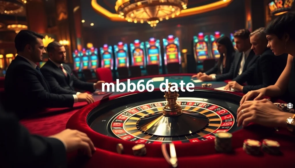 Players engage in a thrilling roulette game at the luxury casino, highlighting mb66 date excitement.