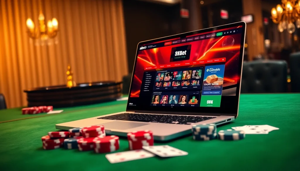 Experience high-stakes gaming with 8kbet at luxurious casino tables.