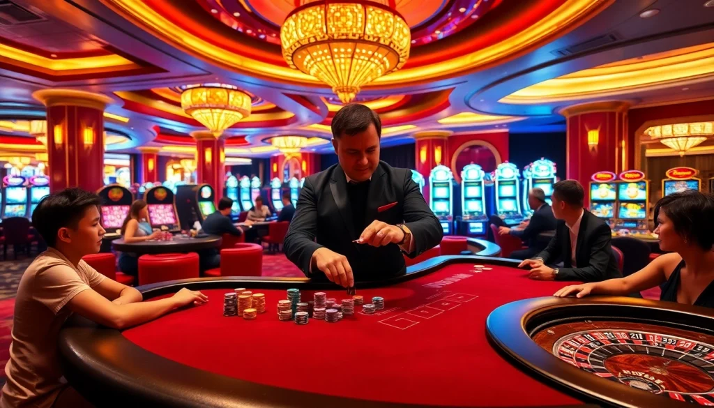 Experience the thrill of gaming at trang BL555 chính thức with vibrant poker tables and excited players.